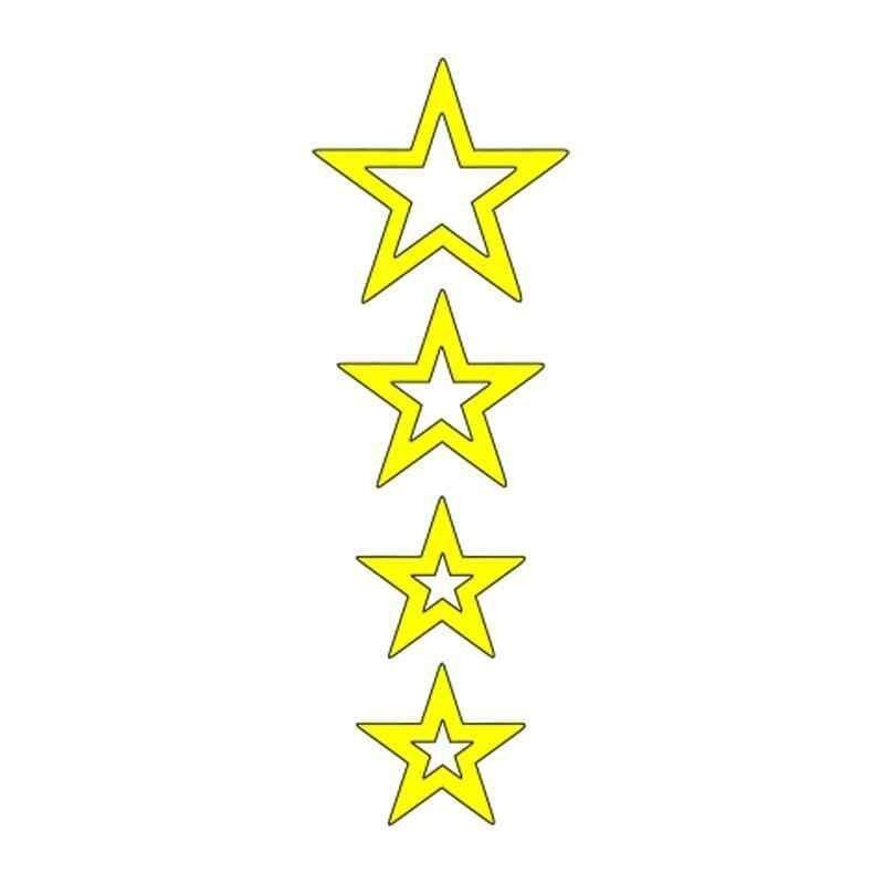 Cg F.Sarı Yıldızlı Çamurluk Üst Sticker