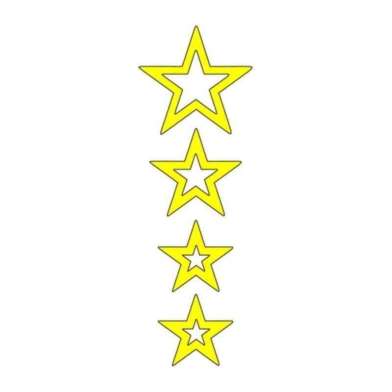 Cg F.Sarı Yıldızlı Çamurluk Üst Sticker