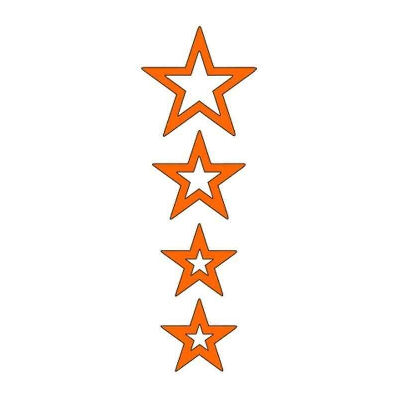 Cg F.Turuncu Yıldızlı Çamurluk Üst Sticker