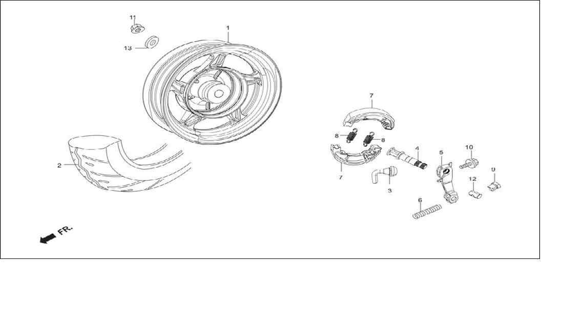 Hero Dash125 (Dash 125) Arka Jant Orj ResimNo:1