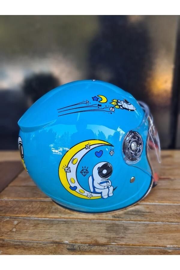 Yarım Mavi Çocuk Kask
