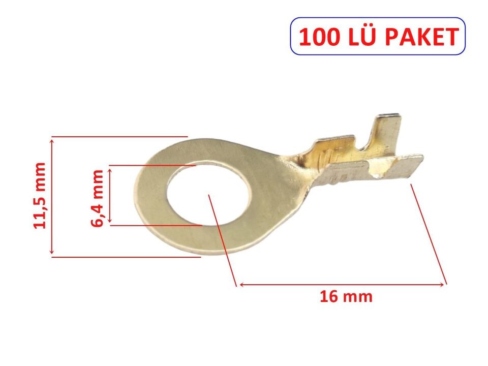 Skn 6-06 Kablo Ucu Terminal Başlık İth (100 Adet)