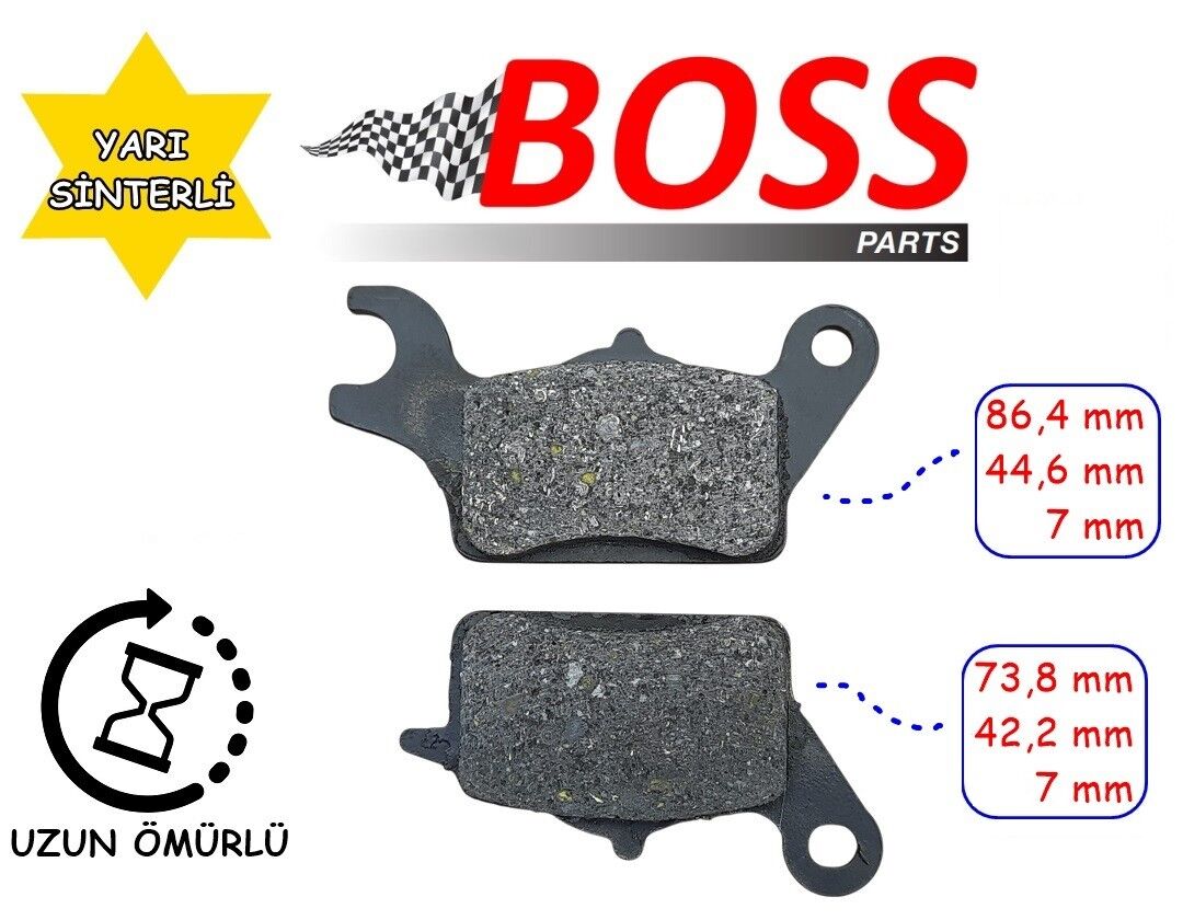 Honda Ön Fren Disk Balatası Boss Sfa708 Dio 110 Suzuki Uk 110 Address (17-..) Yamaha Tricity 125 (14