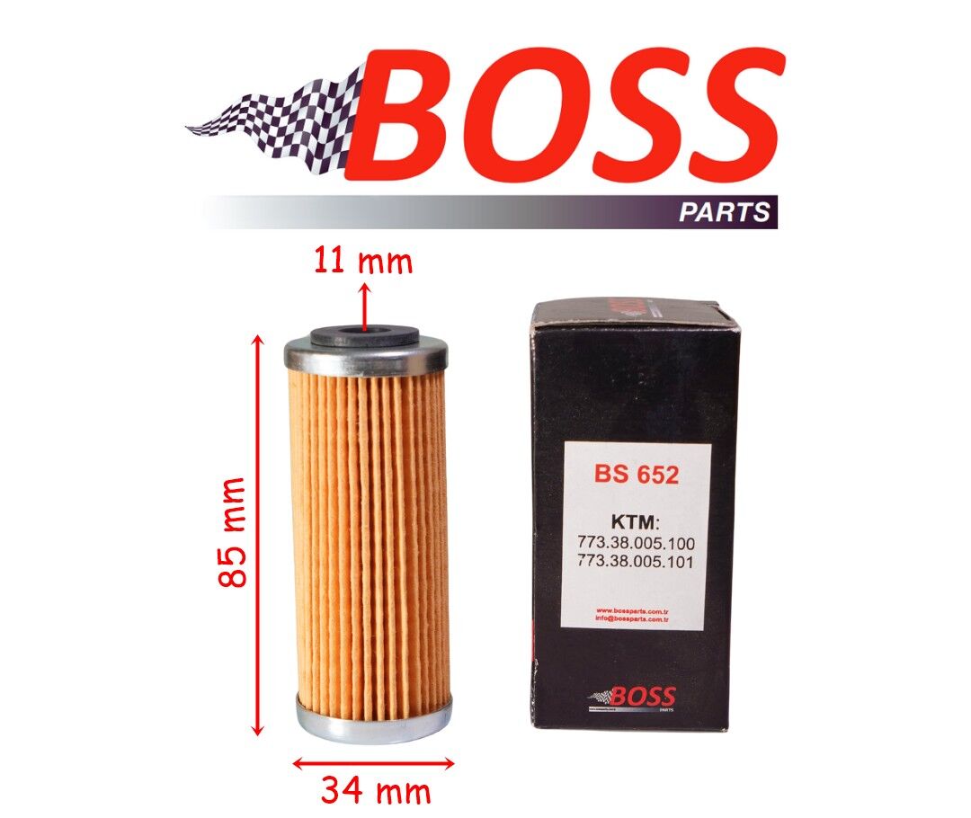 Ktm Exc 250-350-450 Yağ Filtresi Boss Bs652 33-87-11 Mm