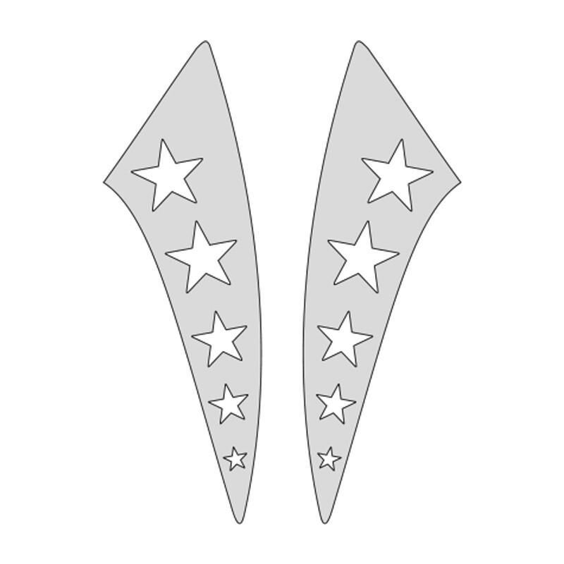 Cg Nikel Yıldızlı Çamurluk Yan Sticker