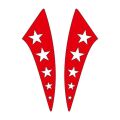 Cg Kırmızı Yıldızlı Çamurluk Yan Sticker