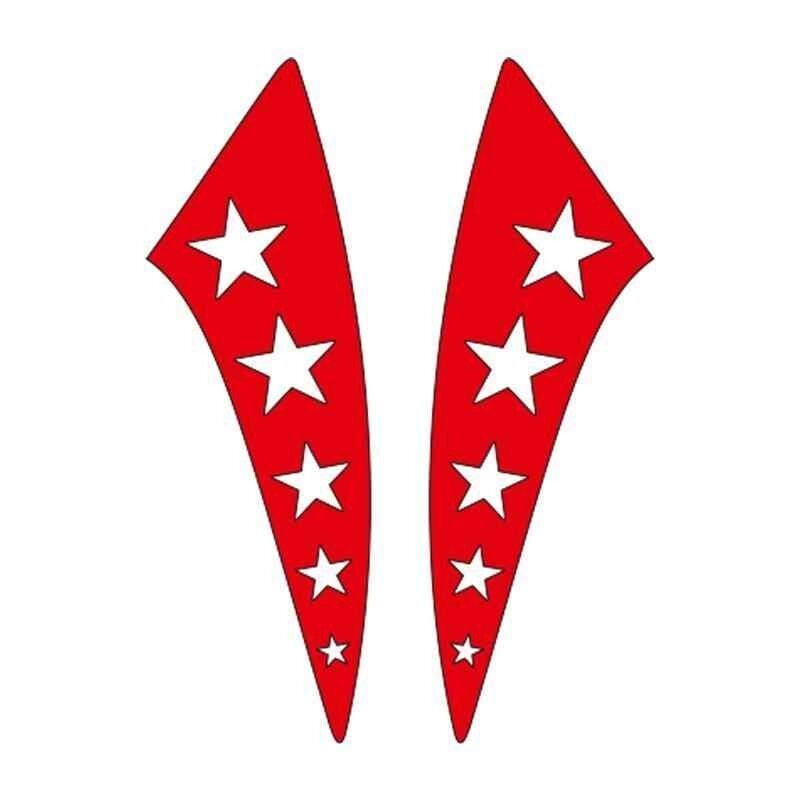 Cg Kırmızı Yıldızlı Çamurluk Yan Sticker