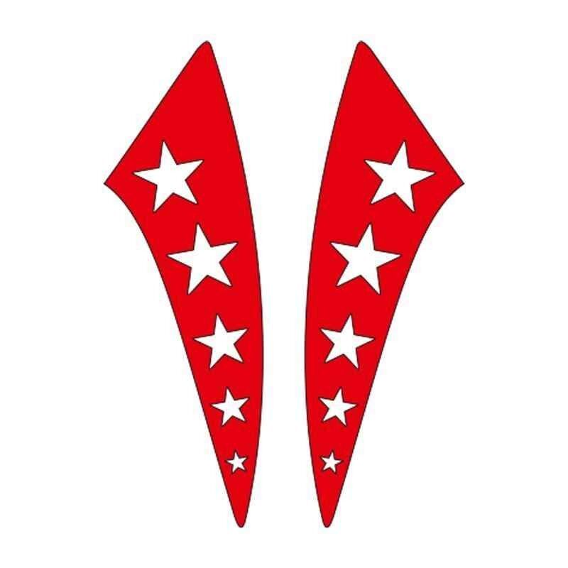 Cg Kırmızı Yıldızlı Çamurluk Yan Sticker