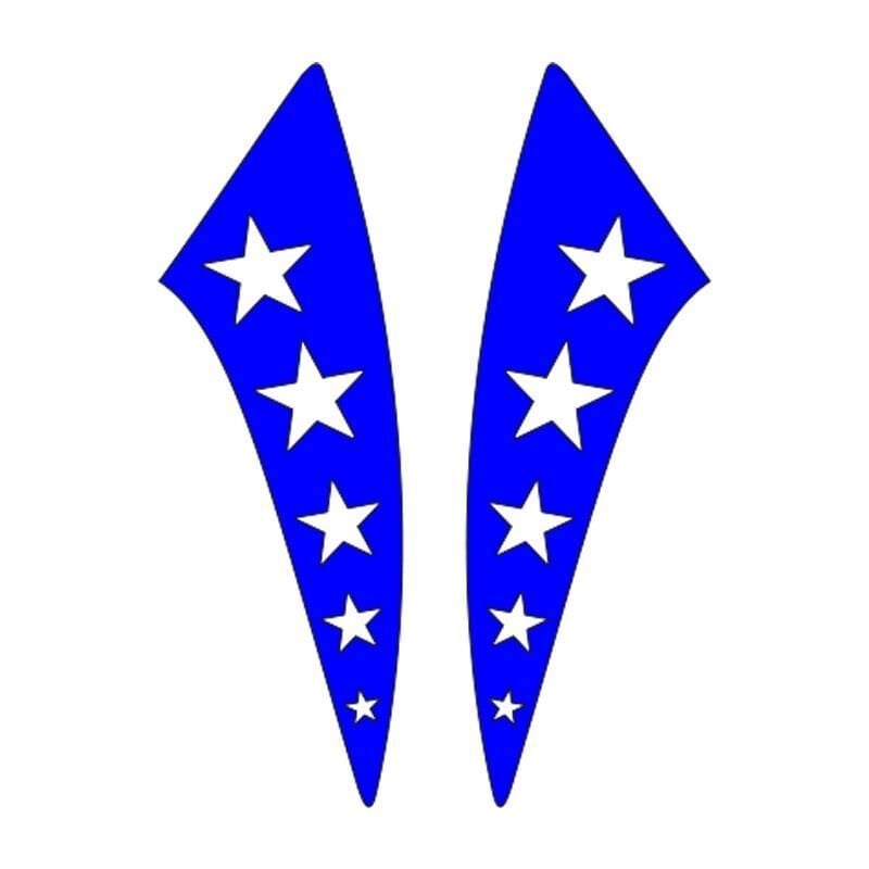 Cg Mavi Yıldızlı Çamurluk Yan Sticker