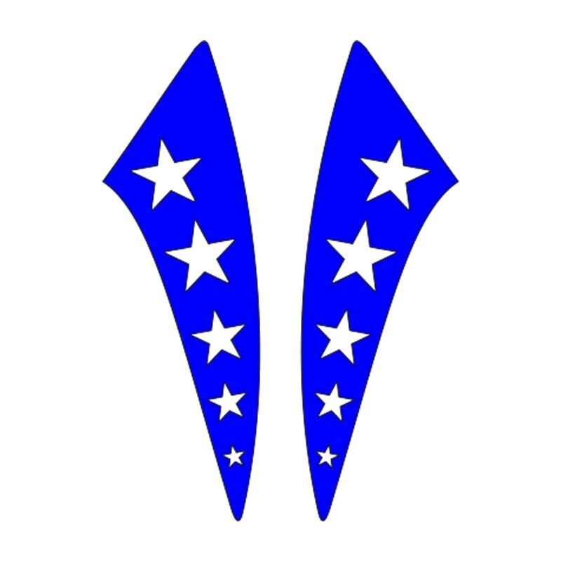 Cg Mavi Yıldızlı Çamurluk Yan Sticker