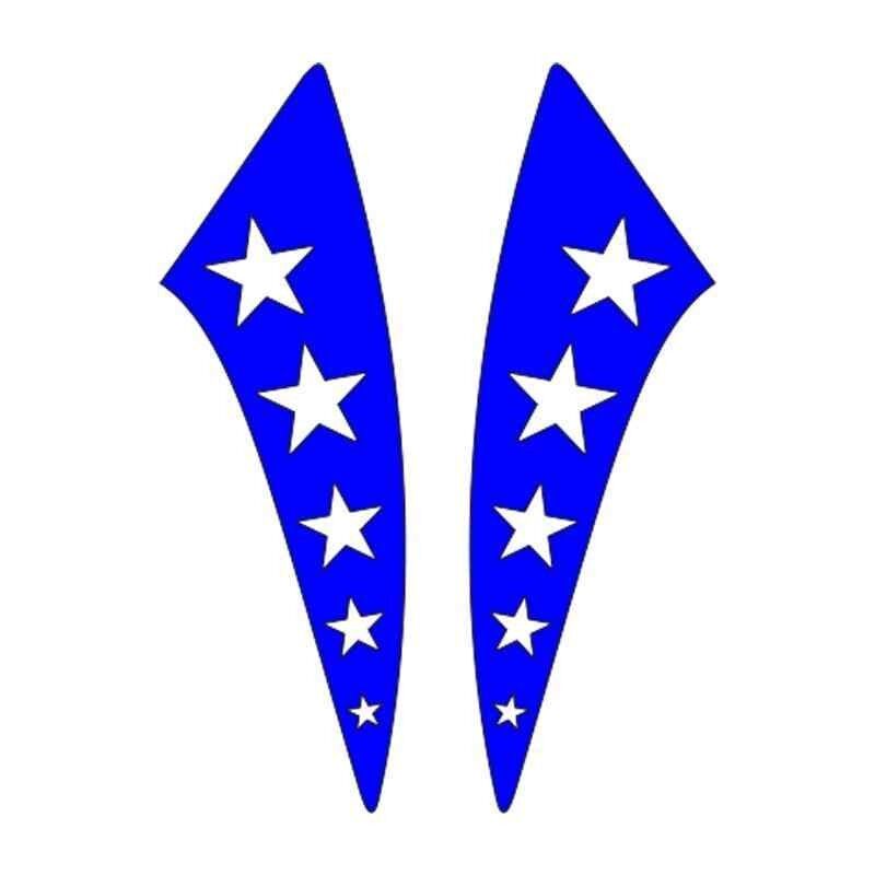 Cg Mavi Yıldızlı Çamurluk Yan Sticker