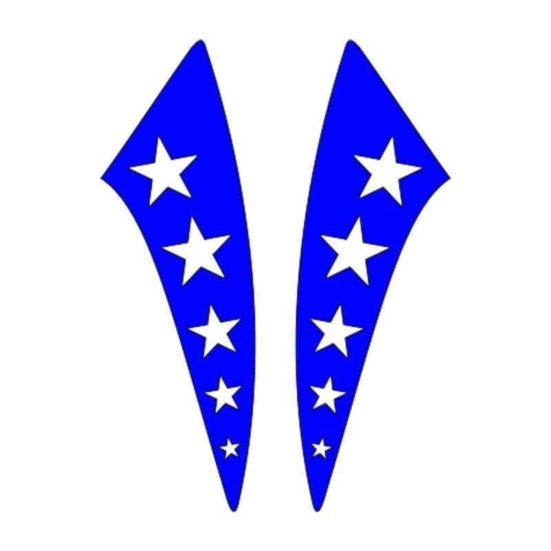 Cg Mavi Yıldızlı Çamurluk Yan Sticker