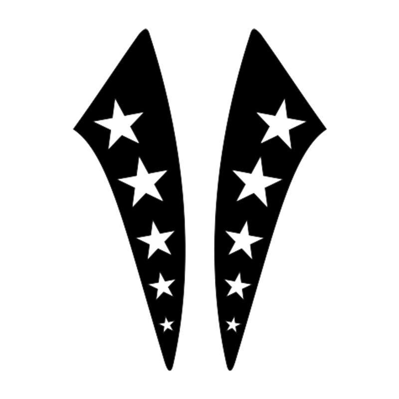 Cg Siyah Yıldızlı Çamurluk Yan Sticker