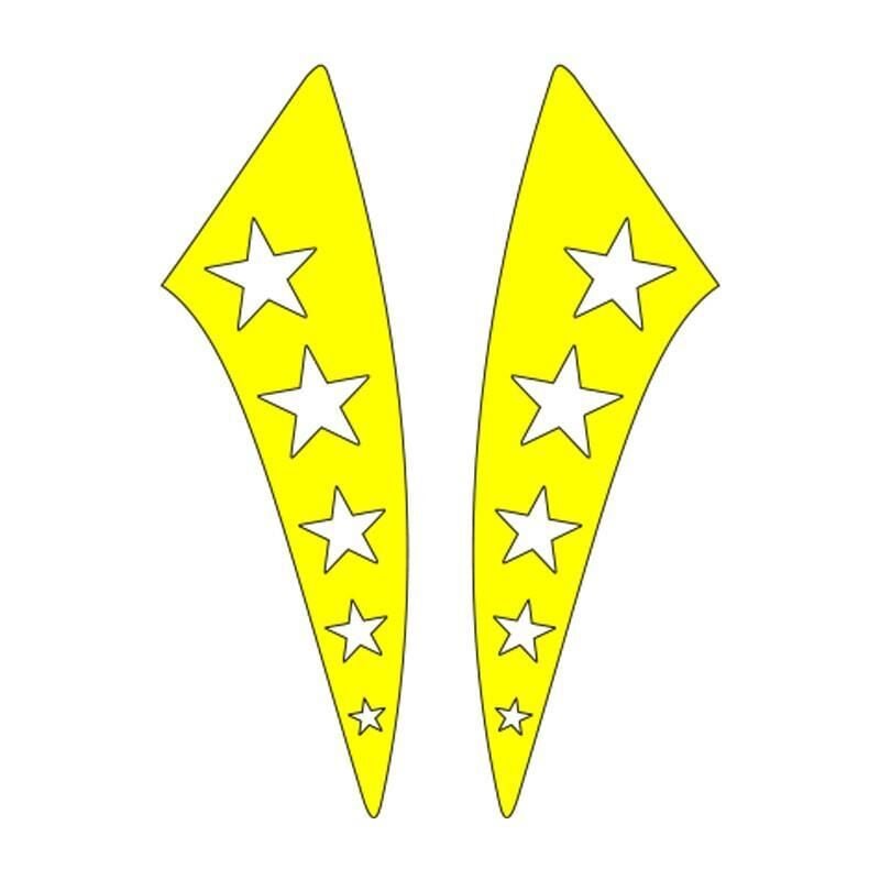 Cg Sarı Yıldızlı Çamurluk Yan Sticker