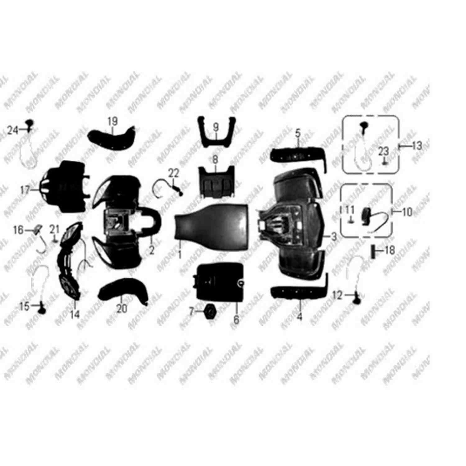 Mondial Atvu Bs 150 Stop Komple Orj