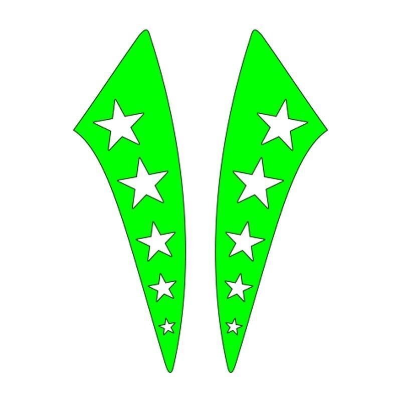 Cg F.Yeşil Yıldızlı Çamurluk Yan Sticker