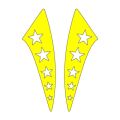 Cg F.Sarı Yıldızlı Çamurluk Yan Sticker