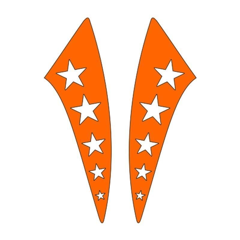 Cg F.Turuncu Yıldızlı Çamurluk Yan Sticker