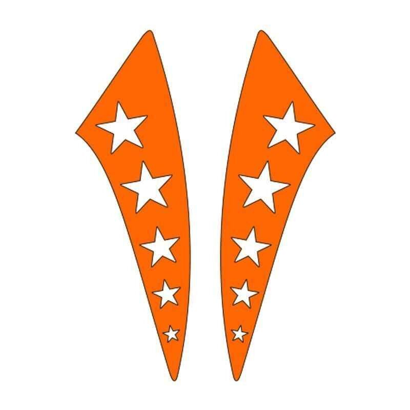 Cg F.Turuncu Yıldızlı Çamurluk Yan Sticker