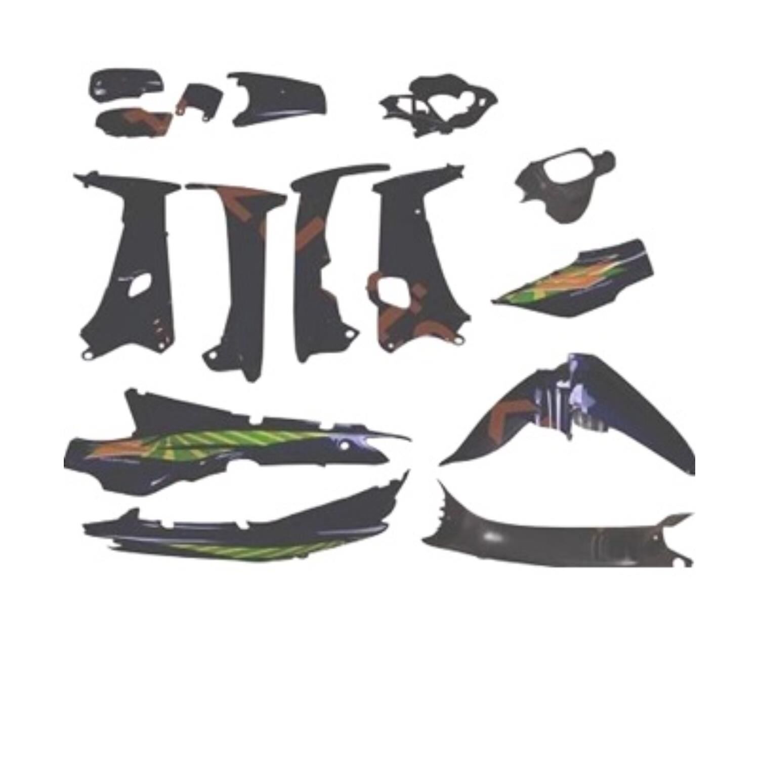 Falcon Kaporta Seti 100 Çelik Falkon Yuki Siyah  Y/S