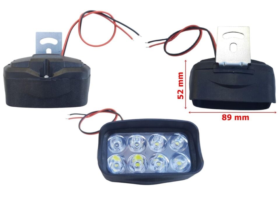 Sis Lambası Köşeli 8 Ledli