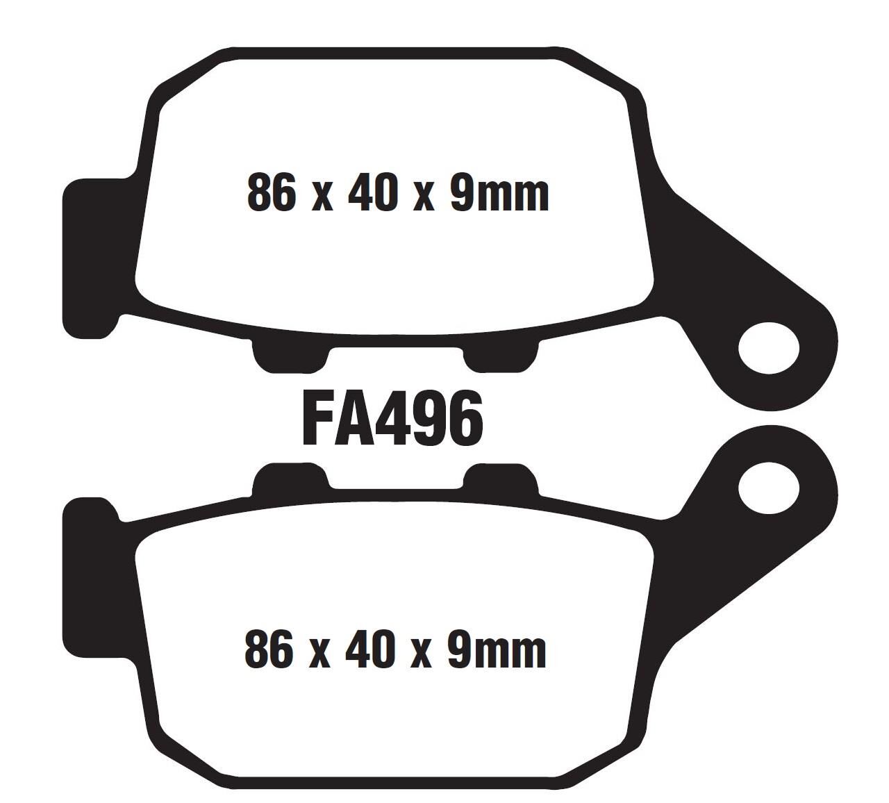 Mondial Arka Fren Disk Balatası (Cbs) Fa496 A Kalite 125 Drift L - Vultre 125 İ Kd 125 F