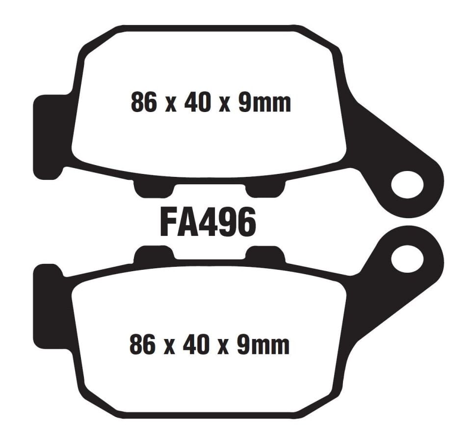 Mondial Arka Fren Disk Balatası (Cbs) Fa496 A Kalite 125 Drift L - Vultre 125 İ Kd 125 F