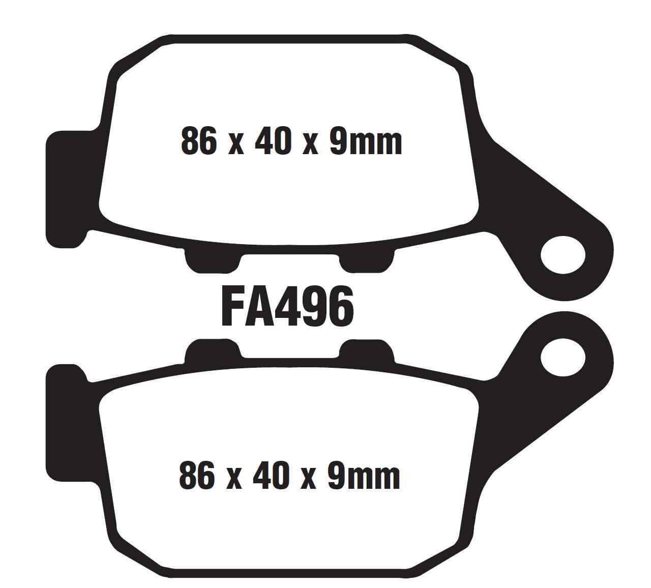 Mondial Arka Fren Disk Balatası (Cbs) Fa496 A Kalite 125 Drift L - Vultre 125 İ Kd 125 F