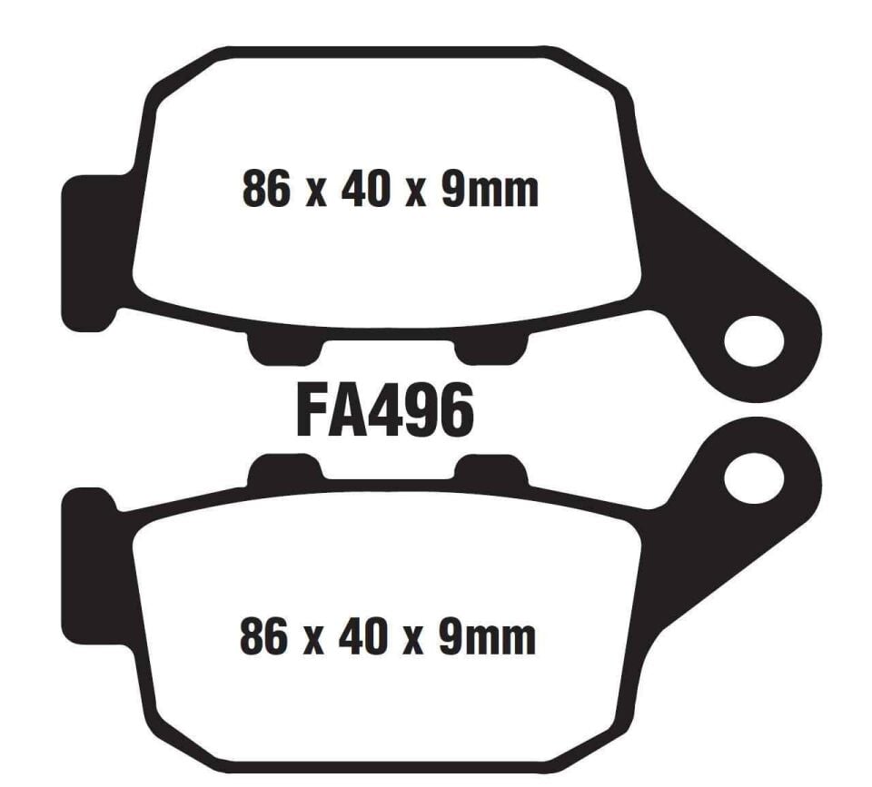 Mondial Arka Fren Disk Balatası (Cbs) Fa496 A Kalite 125 Drift L - Vultre 125 İ Kd 125 F