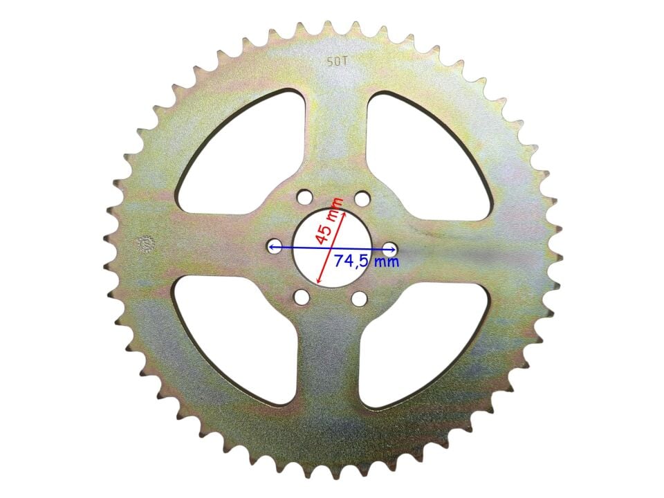 Atv Arka Dişli 530-50T İç 45 Mm 4 Delikli Ind Öm