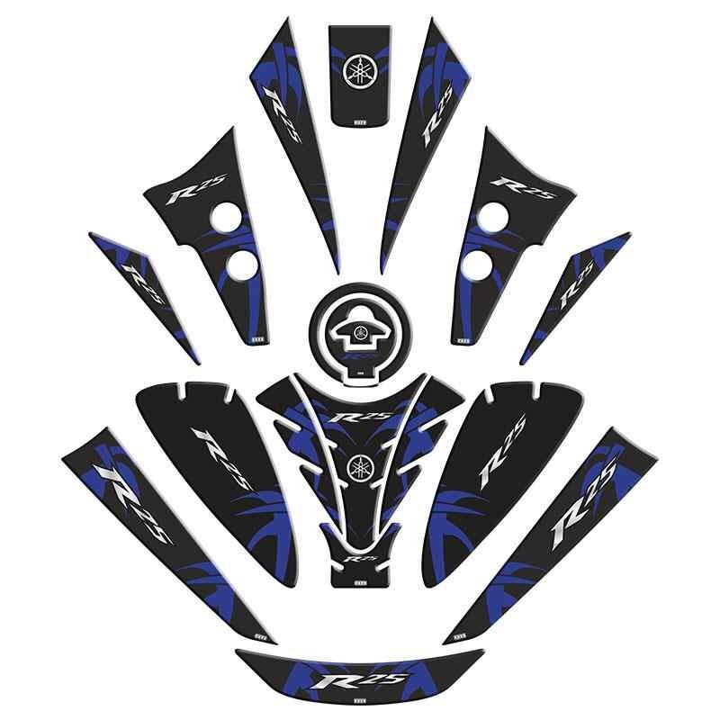 Yamaha R25 2019 - 2024 Uyumlu Tank Pad Set 005
