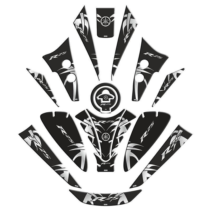 Yamaha R25 2019 - 2024 Uyumlu Tank Pad Set 007