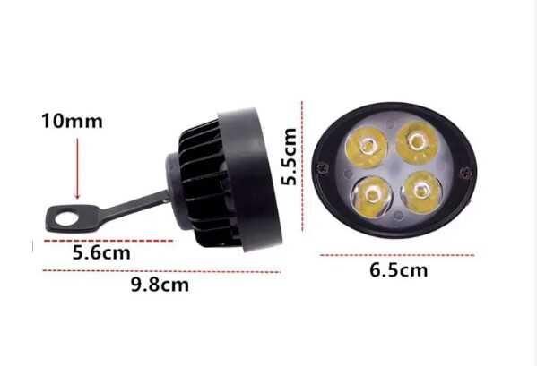 Knmaster Badger 12W Ayna Bağlantılı Motosiklet Sis Farı