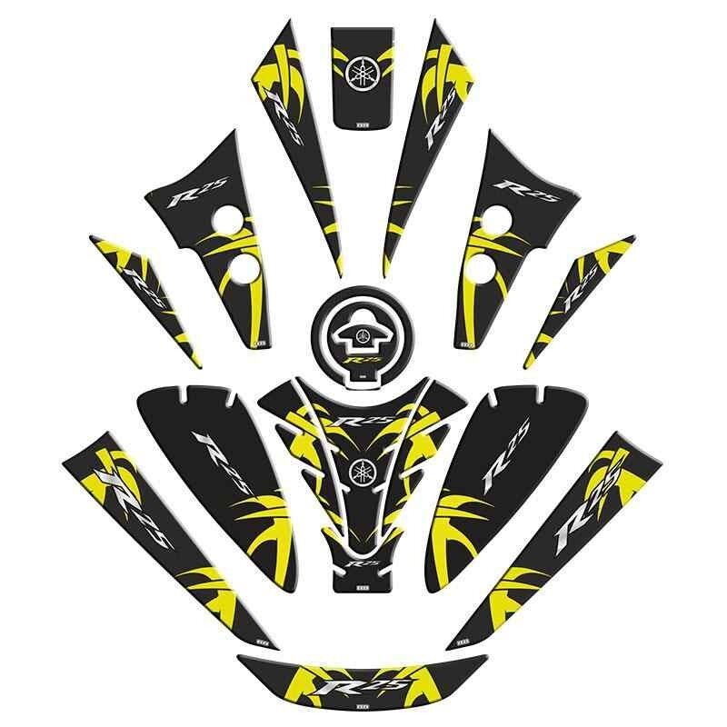 Yamaha R25 2019 - 2024 Uyumlu Tank Pad Set 008