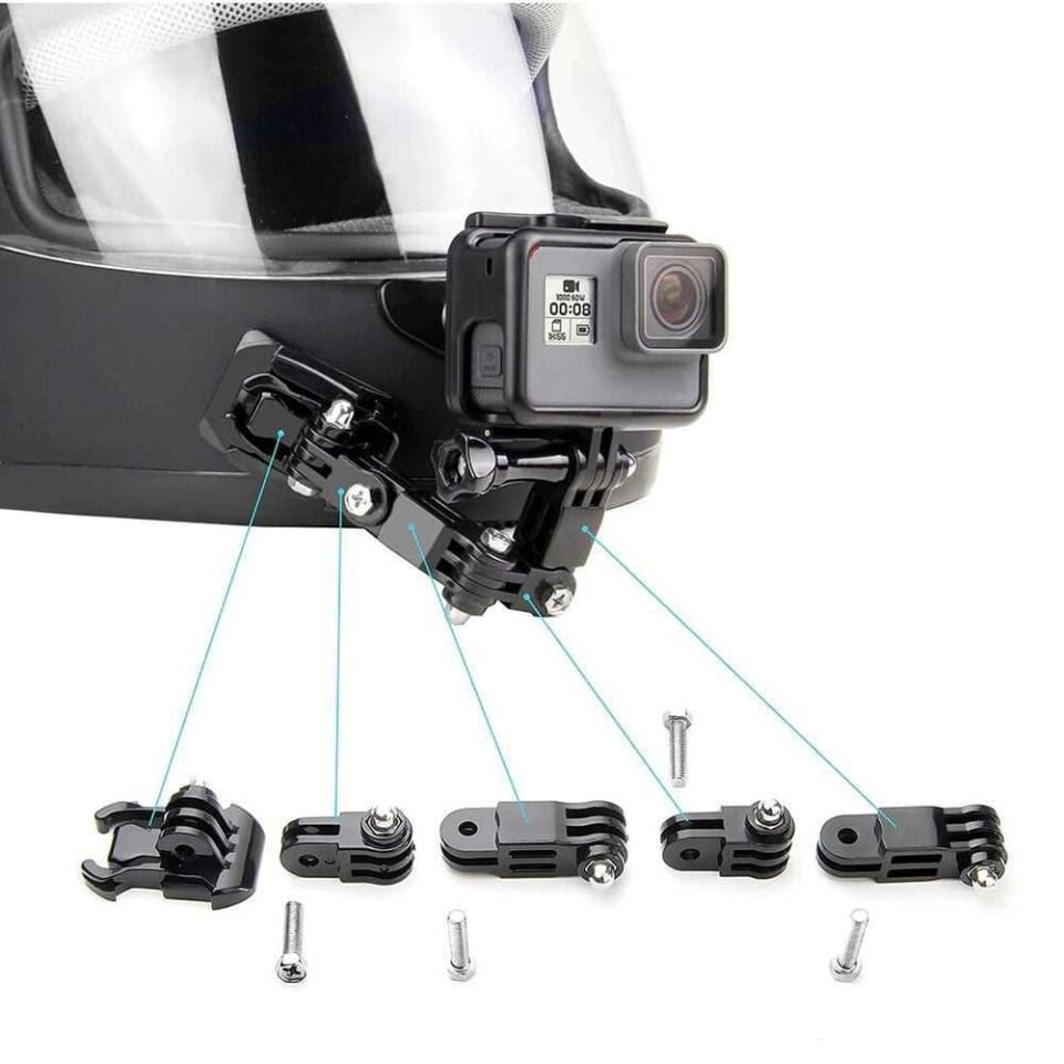 Knmaster Tüm Aksiyon Kameralara Uyumlu Ayarlanabilir J Hook Uzun Model