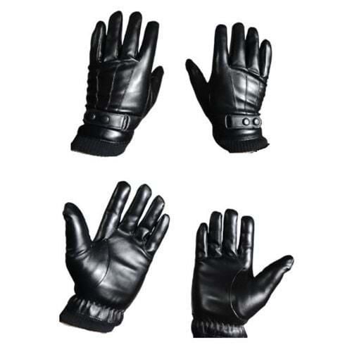 Deri Eldiven Kışlık Polarlı (Düğmeli Model)
