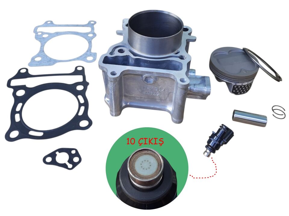 Honda Pcx 125 Uyumlu Silindir Komple 2021-24 Modifiye 65 Mm 14 Pim 64 Boy