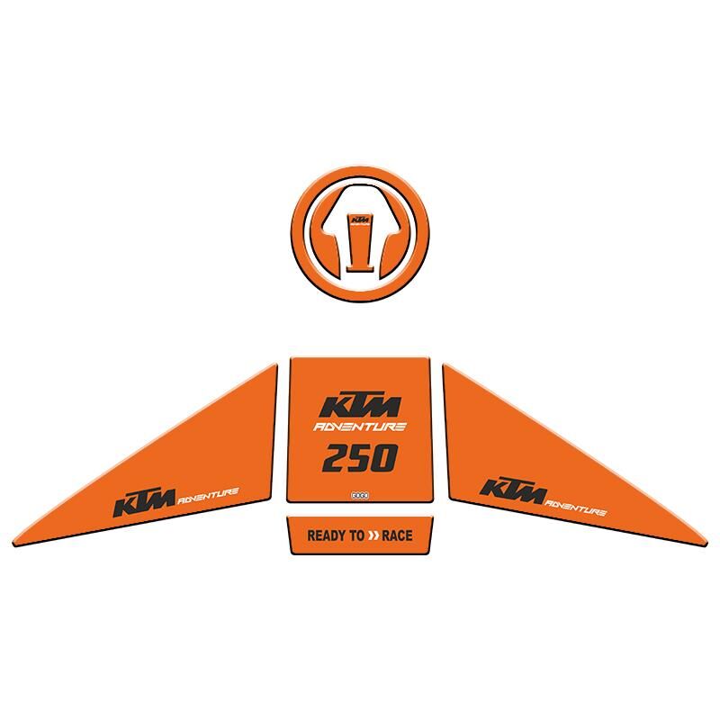 Skm Ktm 250 Adventure 2019 - 2022 Uyumlu Tank Pad Set 002