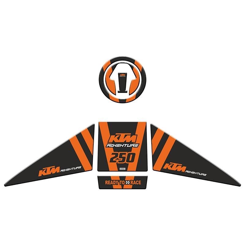 Skm Ktm 250 Adventure 2019 - 2022 Uyumlu Tank Pad Set 003