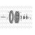 Mondial 150 Sentor Arka Jant 2.50-16 Siyah Orj