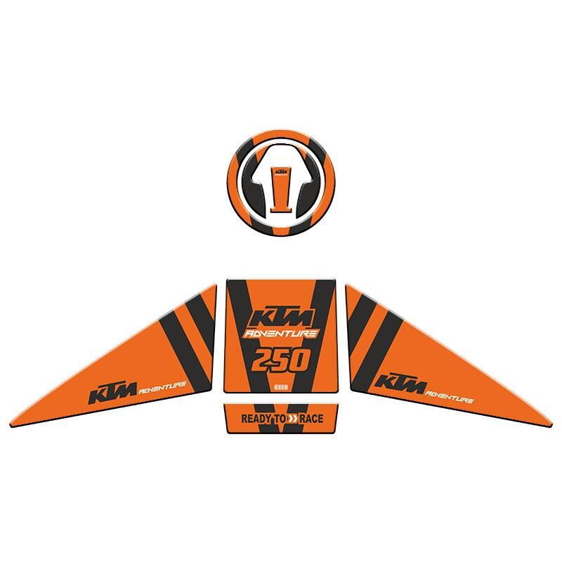 Skm Ktm 250 Adventure 2019 - 2022 Uyumlu Tank Pad Set 004