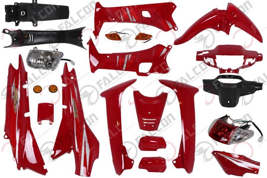 Bisan Lifan Kaporta Seti Kırmızı (Far Stop Dahil)