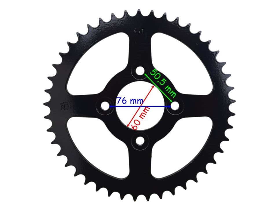 Tvs Apache Rtr 200 Arka Dişli 520-43T İç 60 Mm 4 Delikli Ind Öm