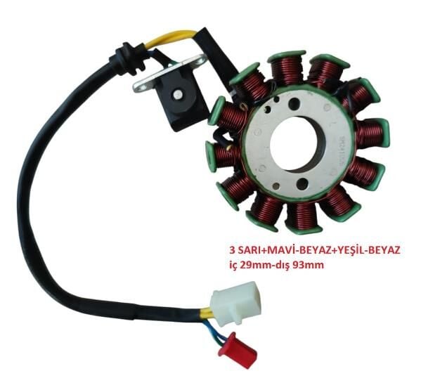 Rks Statör 12 Bobin Newlight/Newlight Pro 125 İç 29-Dış 93