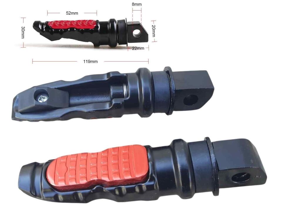 Arka Basamak Alüminyum Kırmızı-Siyah