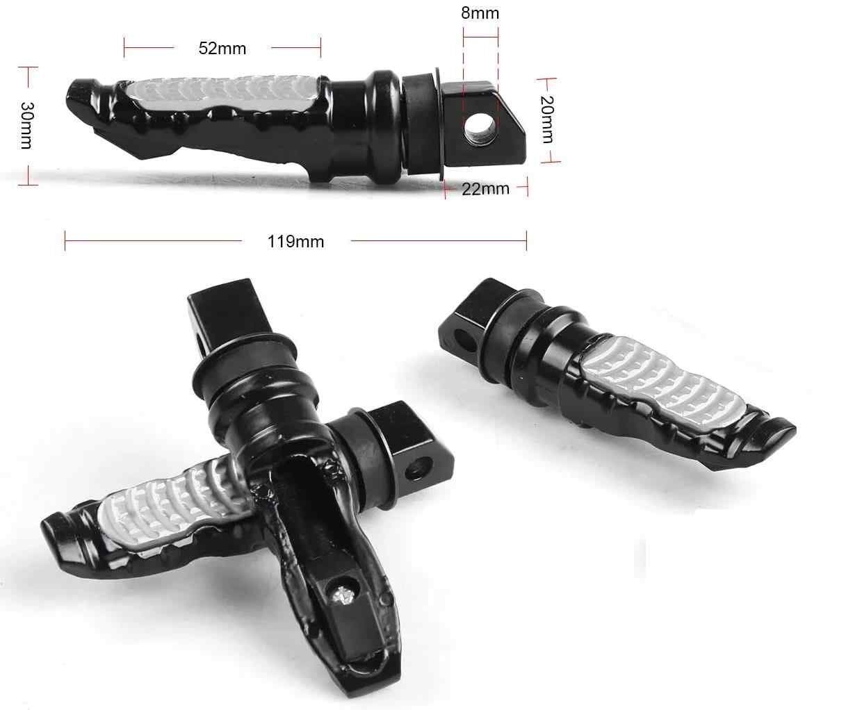 Arka Basamak Alüminyum Krom-Siyah