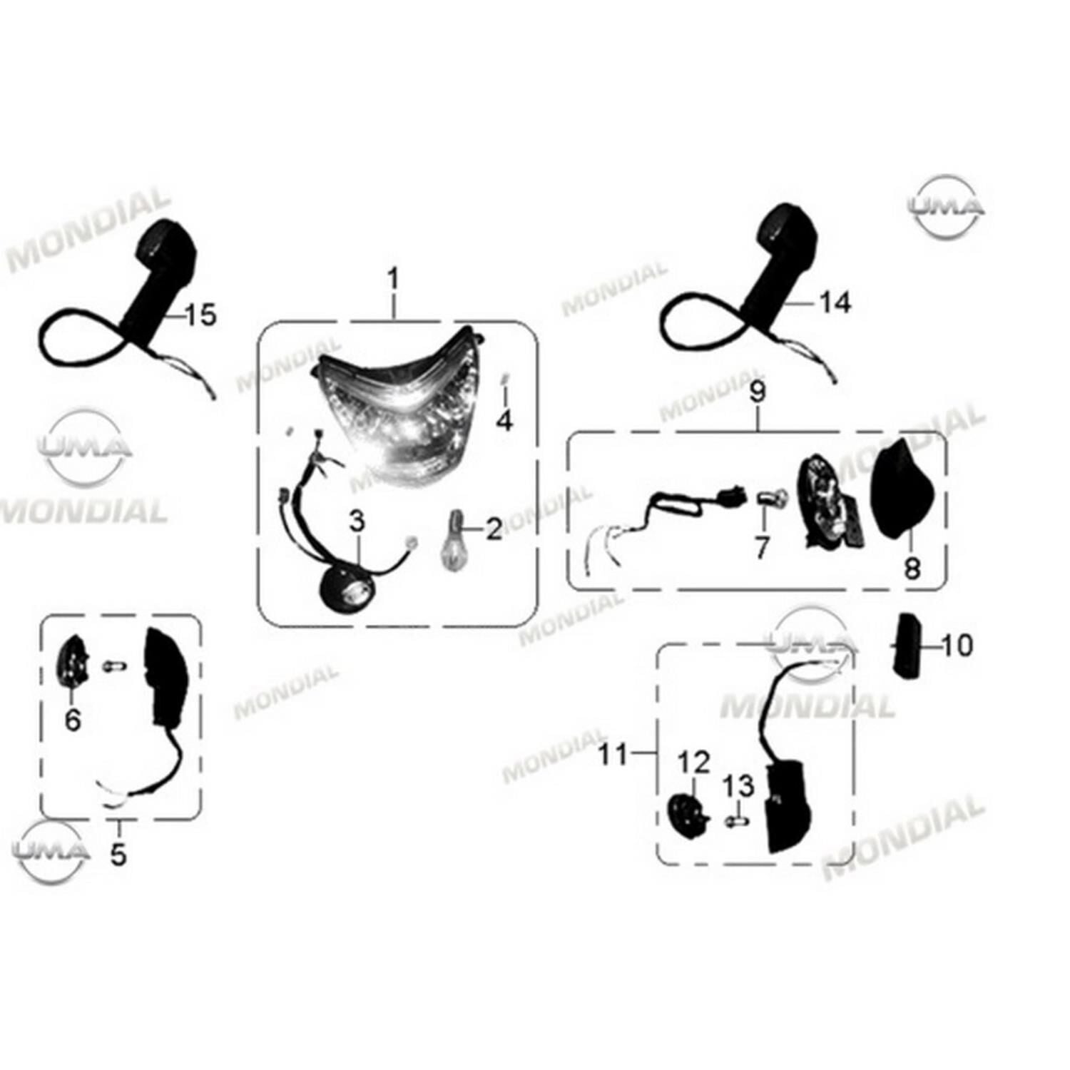 Mondial Mg150 Superboy Ön Sinyal Sol Orj