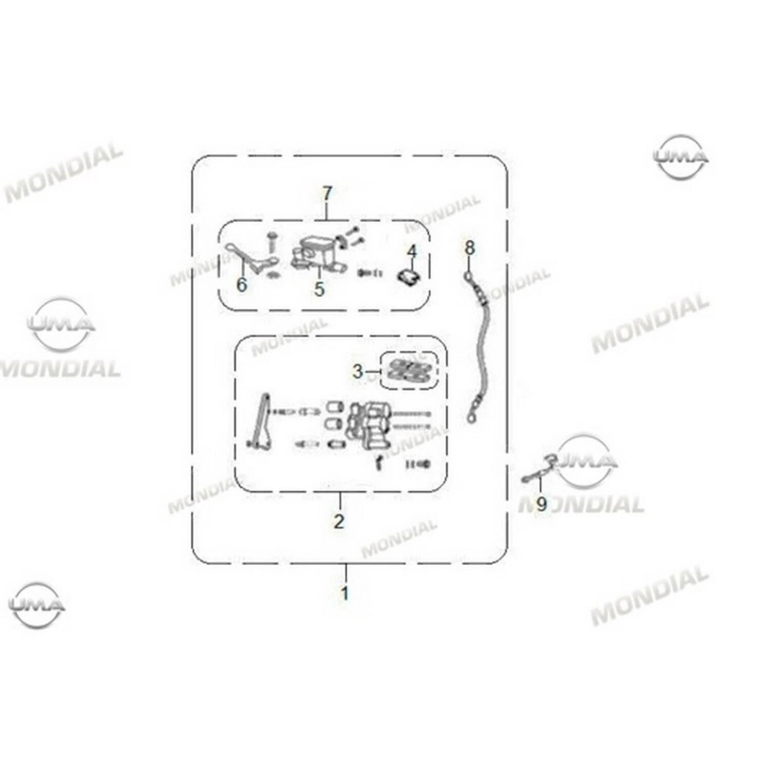 Mondial Mg 150 Superboy Ön Fren Sistemi Komple Orj