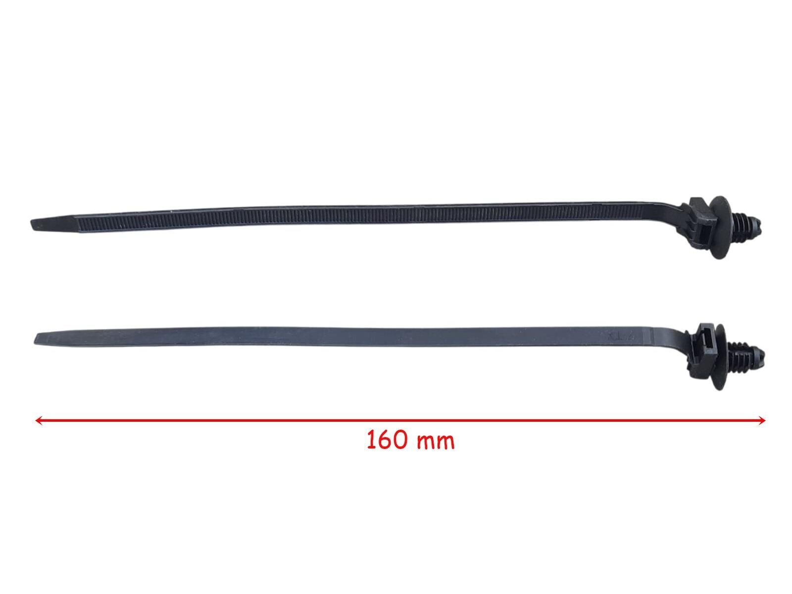 Tesisat Cırt Kelepçe Sabitleme Başlıklı 160 Mm Siyah