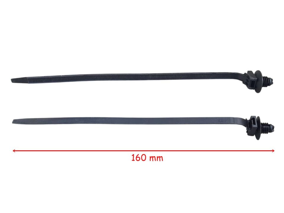 Tesisat Cırt Kelepçe Sabitleme Başlıklı 160 Mm Siyah